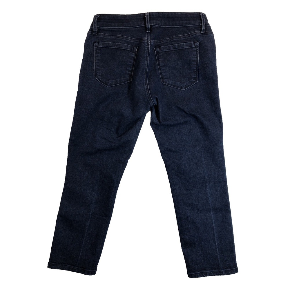 Ann Taylor Loft Jeans Women's Size 27/4 Denim Dark Blue Modern Crop Low Rise - Picture 2 of 13